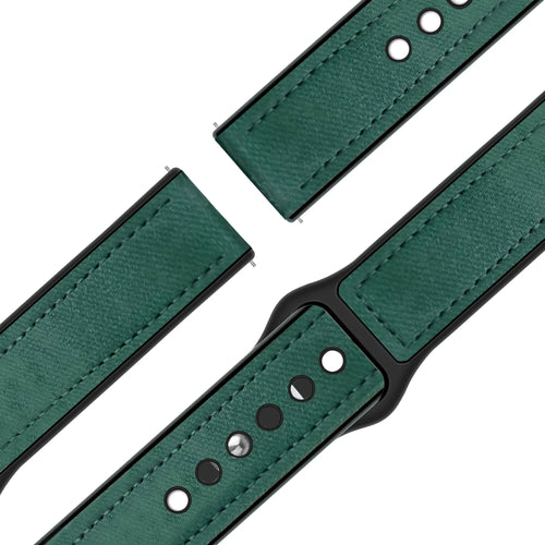 Bandz Correa cuero 'Híbrida' Garmin Vivoactive 5 (verde)