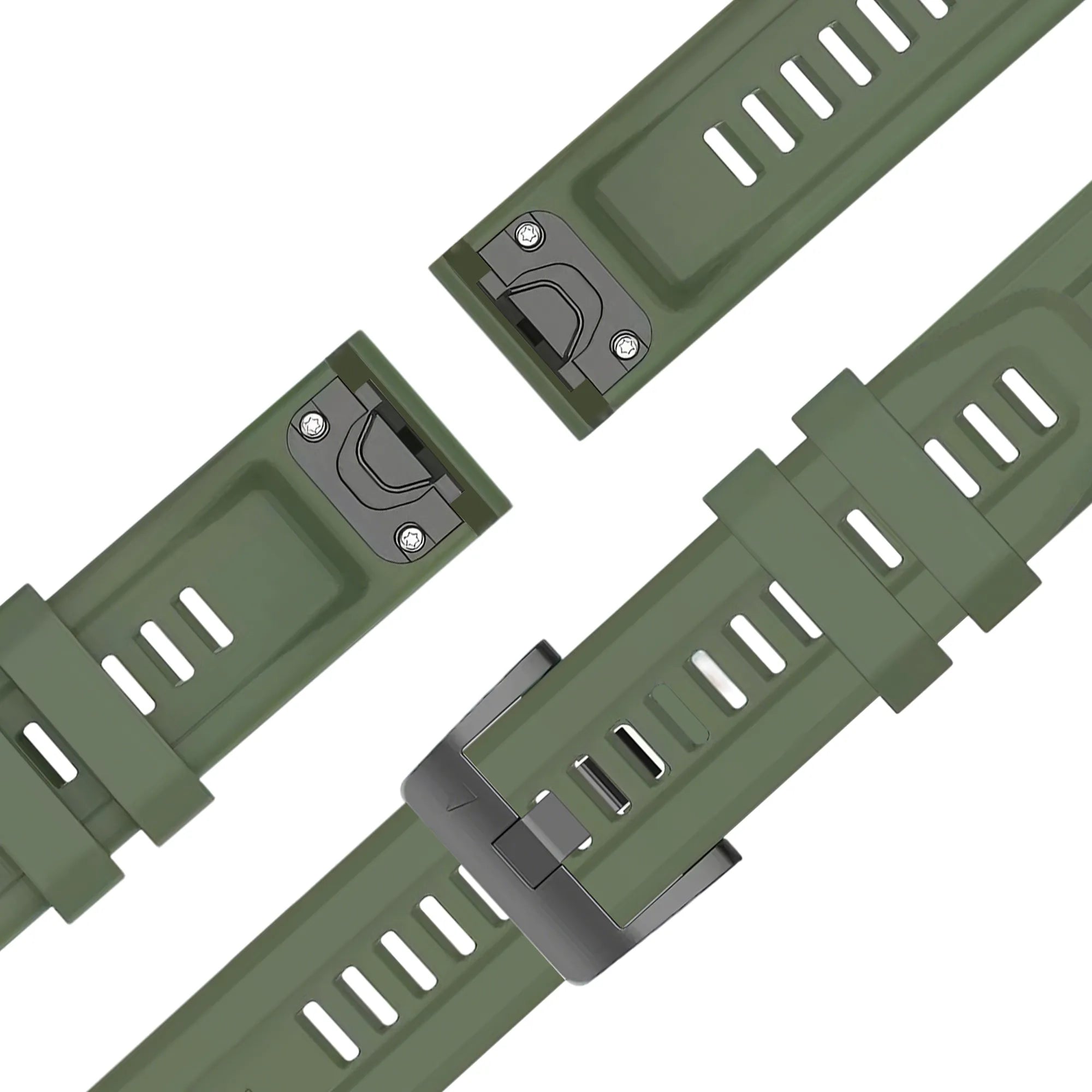 Bandz Garmin Forerunner 970 Silicone Strap 'Classic' (Army Green)