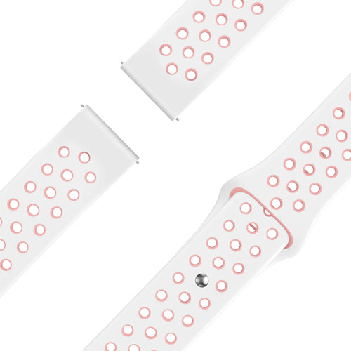 Bandz Garmin Vivoactive 5 Sport Strap 'Deluxe' (White/Pink)