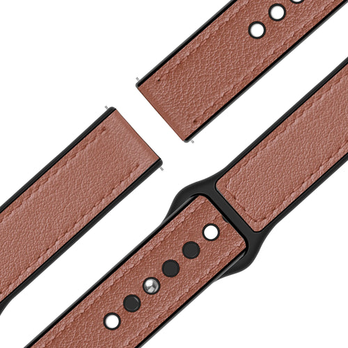 Bandz Correa cuero 'Híbrida' Garmin Venu 4 - 45mm (marrón)