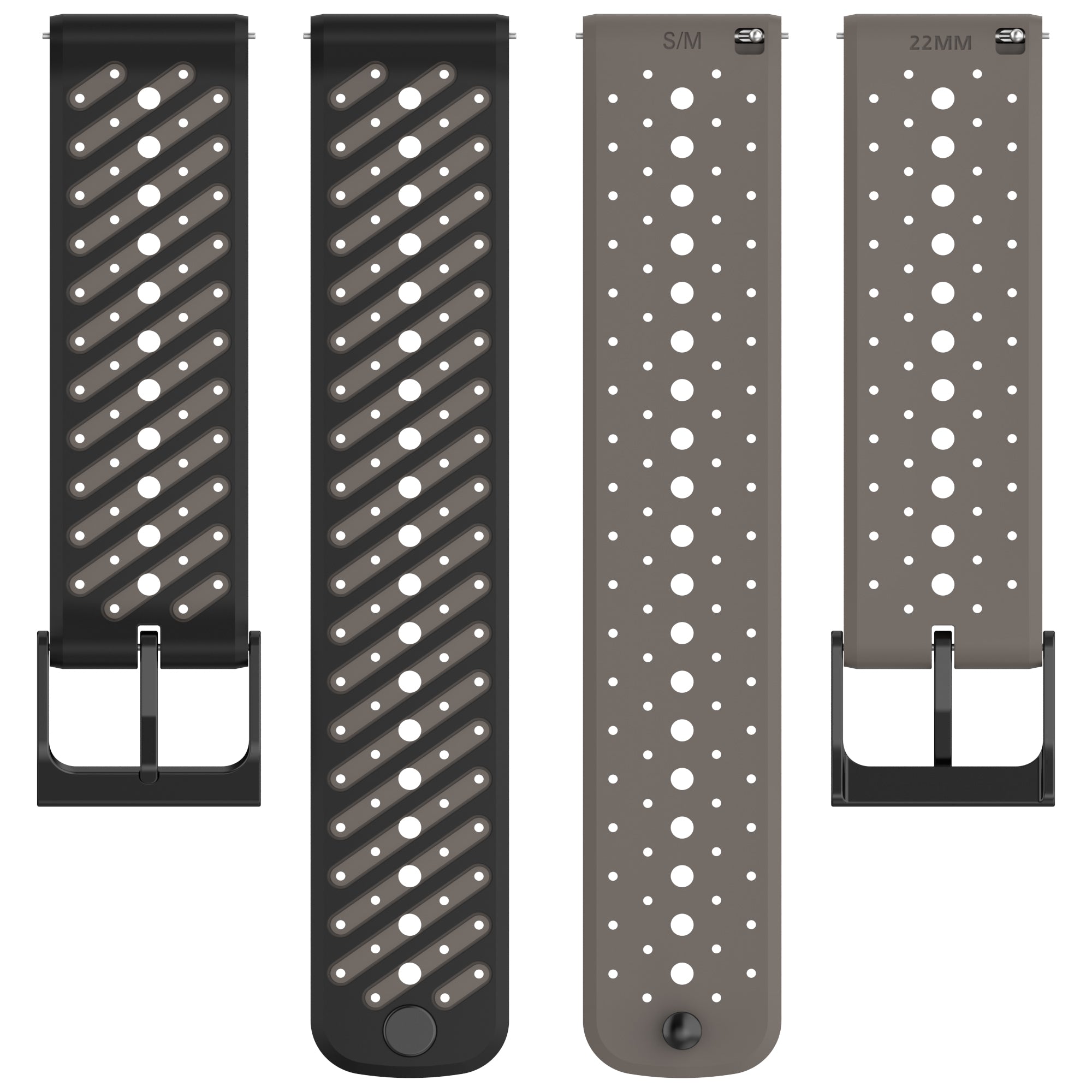 Amazfit Cheetah (Pro) Striped Silicone Strap (Grey)