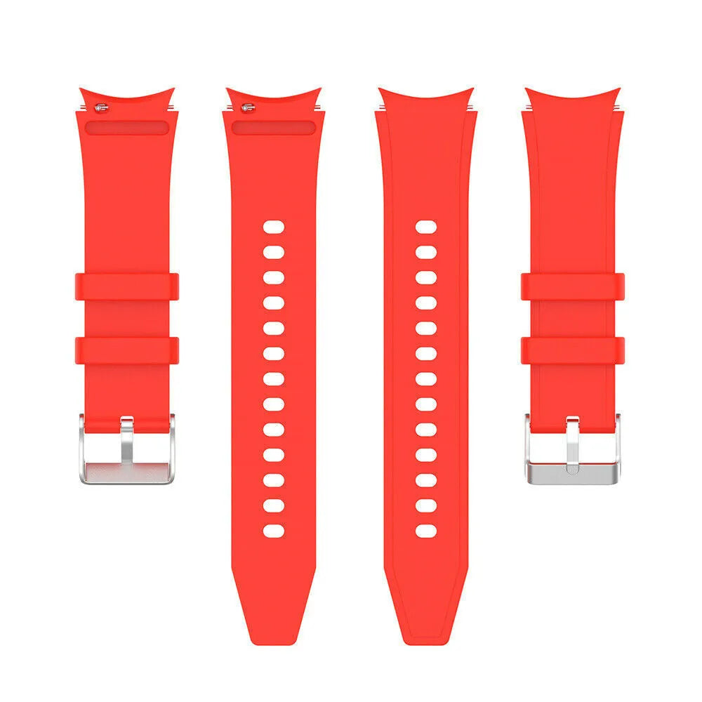 Silicone Strap 'Perfect Fit', laid flat, separate parts, top and underside view