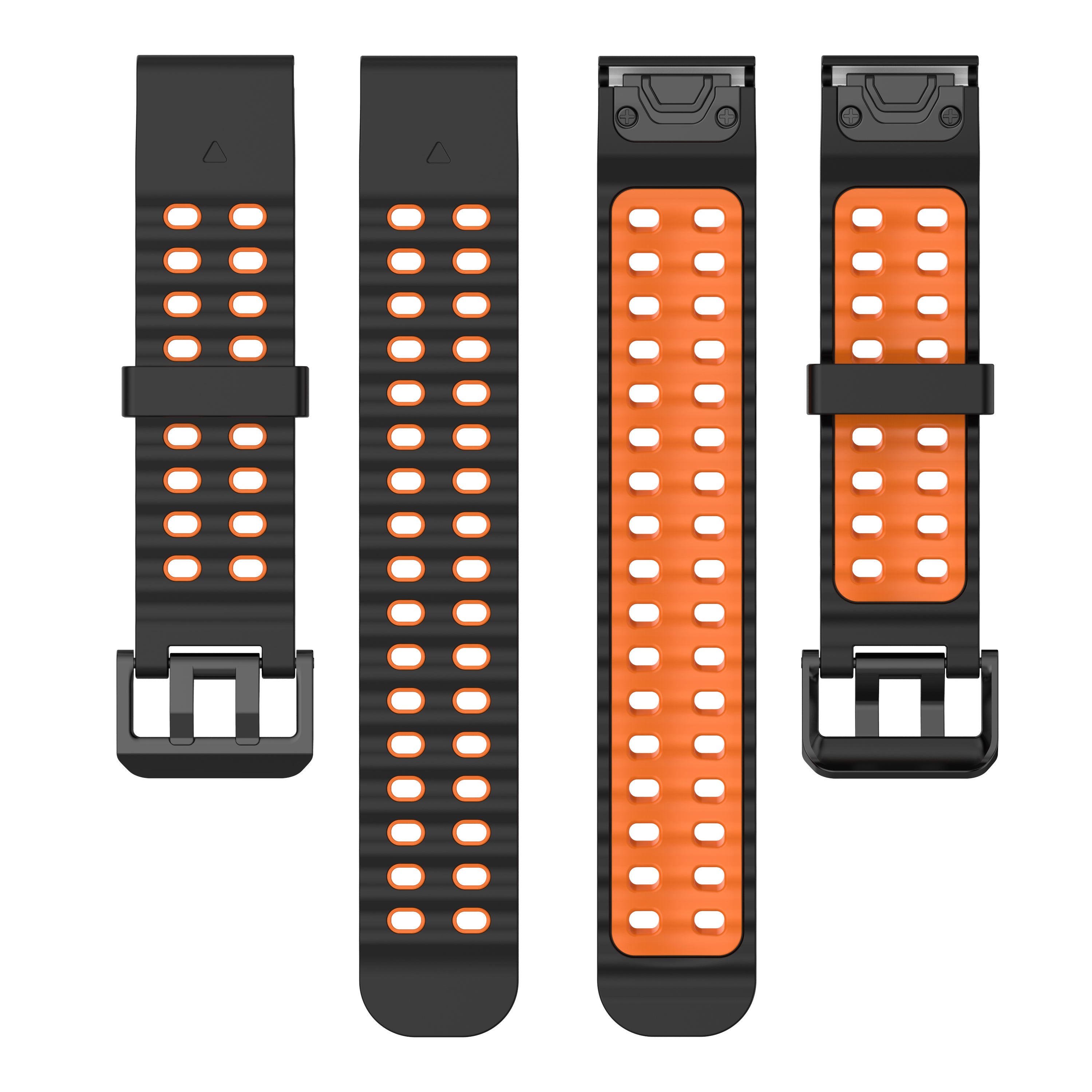 Garmin Tactix 7 Pro Wave Sport Strap (Black/Orange)
