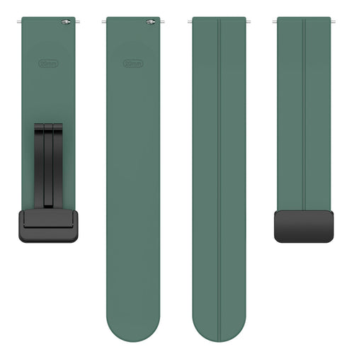 Withings ScanWatch Nova D-Buckle Silicone Strap (Dark Green)