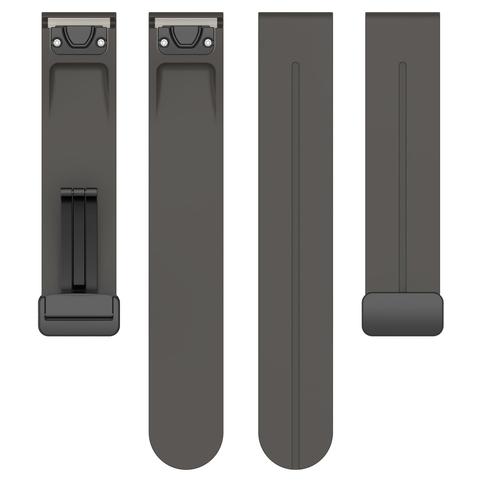 Correa silicona con hebilla-D Garmin Fenix 7x (gris oscuro)