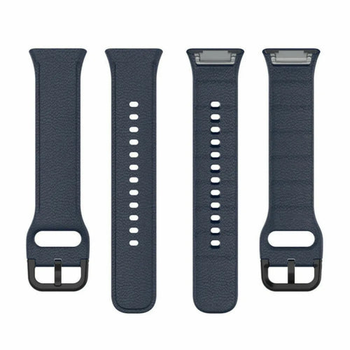 Silicone Strap, laid flat, separate parts, top and underside view