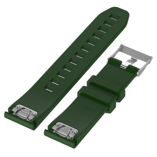 Correa silicona brillante Garmin Descent Mk3(i) - 43mm (verde militar)