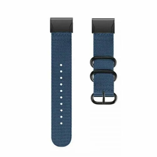 Nylon Buckle Strap, laid flat, separate parts, top and underside view