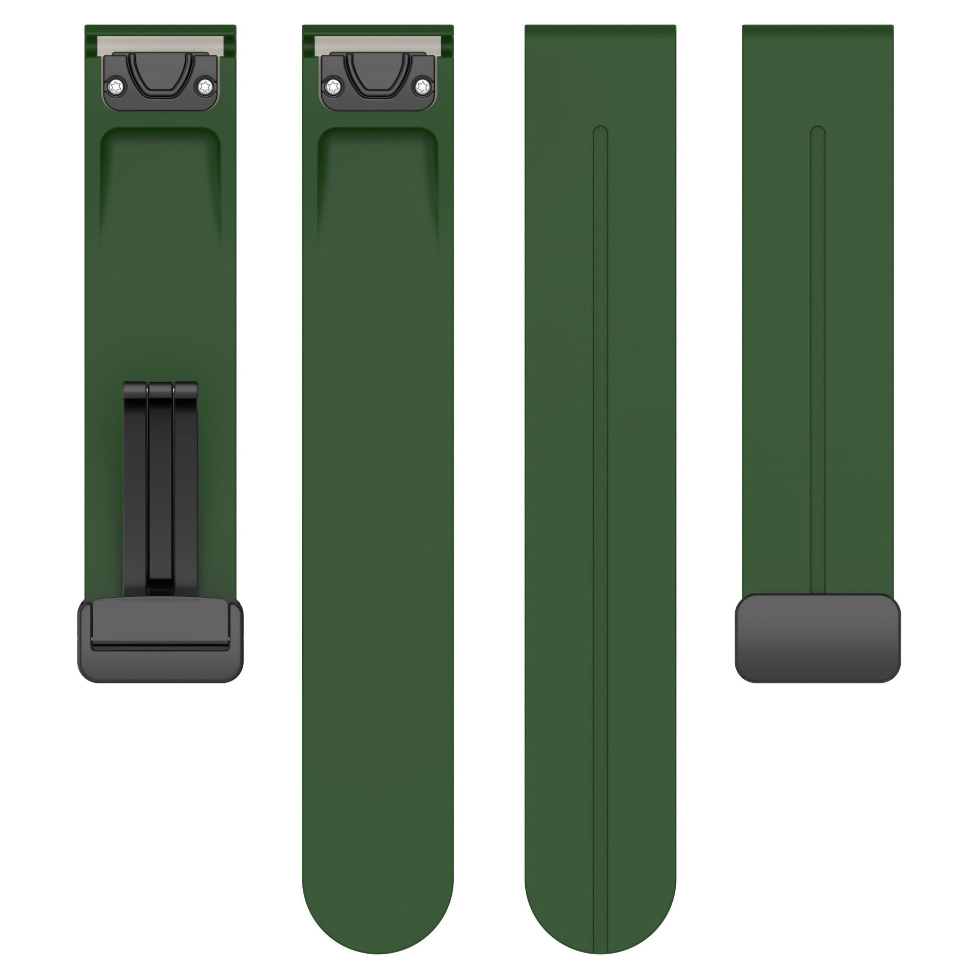 Correa silicona con hebilla-D Garmin Fenix 3 (verde militar)