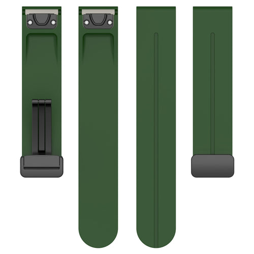 Garmin Forerunner 965 D-Buckle Silicone Strap (Army Green)