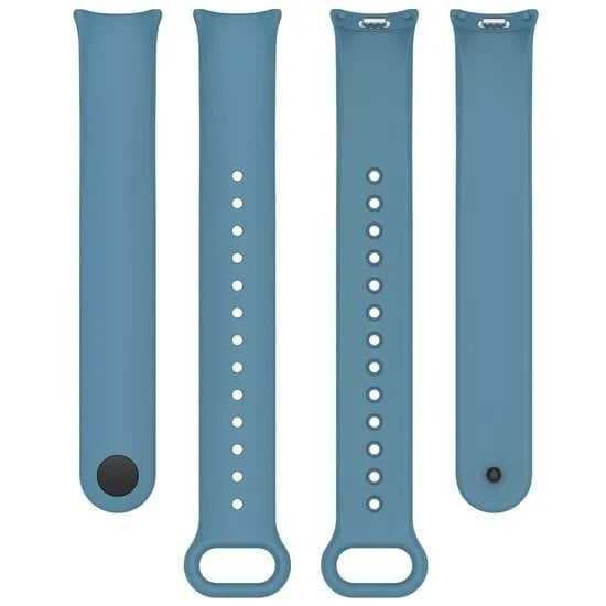 Silicone Strap, laid flat, separate parts, top and underside view