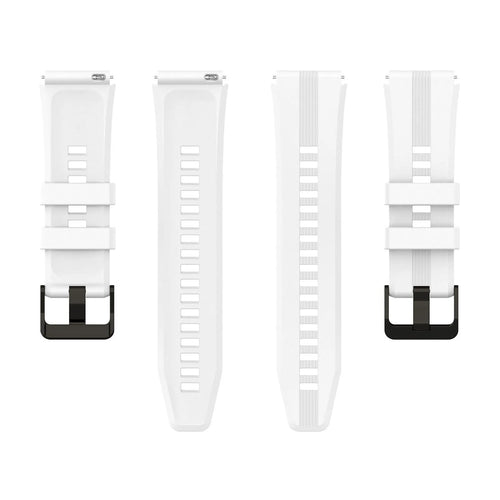 Silicone Strap, laid flat, separate parts, top and underside view