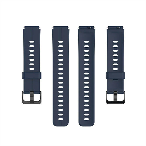 Silicone Strap, laid flat, separate parts, top and underside view