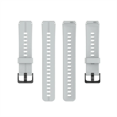 Silicone Strap, laid flat, separate parts, top and underside view