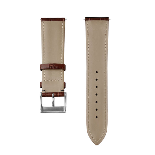 Correa cuero cocodrilo granulado Huawei Watch GT 5 Pro - 46mm (marrón)
