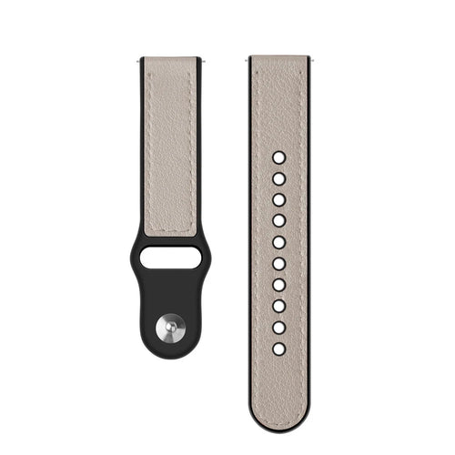 Correa cuero híbrida Amazfit Bip 5 (blanco)