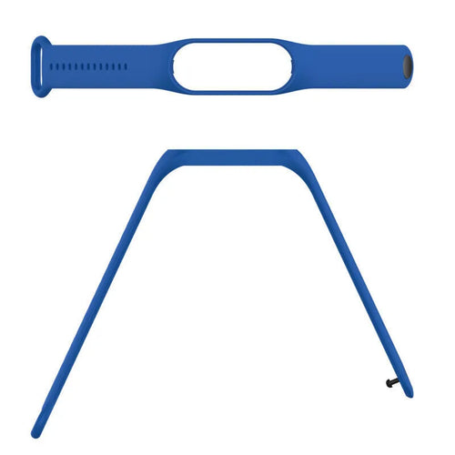 Silicone Strap, laid flat, separate parts, top and underside view