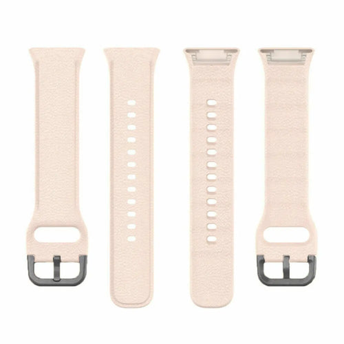 Silicone Strap, laid flat, separate parts, top and underside view