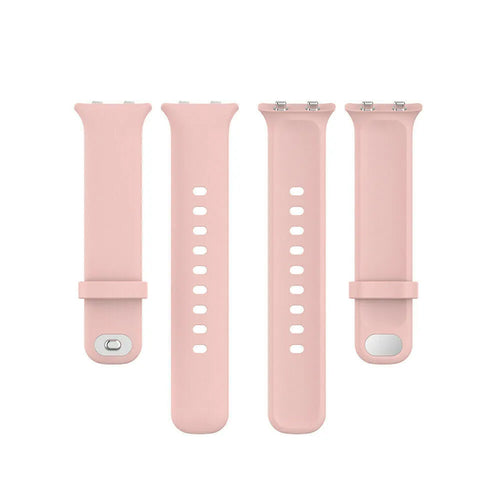 Silicone Strap, laid flat, separate parts, top and underside view