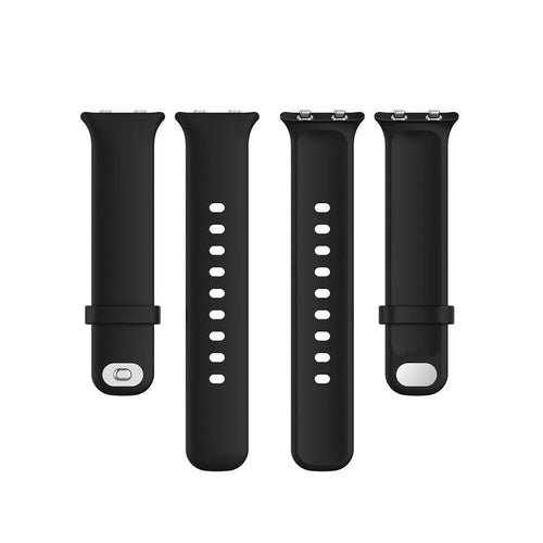 Silicone Strap, laid flat, separate parts, top and underside view