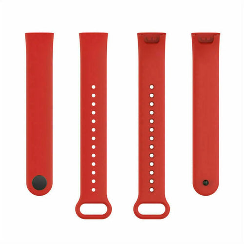 Silicone Strap, laid flat, separate parts, top and underside view