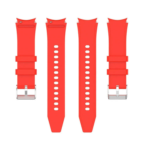 Silicone Strap 'Perfect Fit', laid flat, separate parts, top and underside view