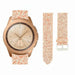 Correa cuero con purpurina Samsung Galaxy Watch 42mm (oro rosa)
