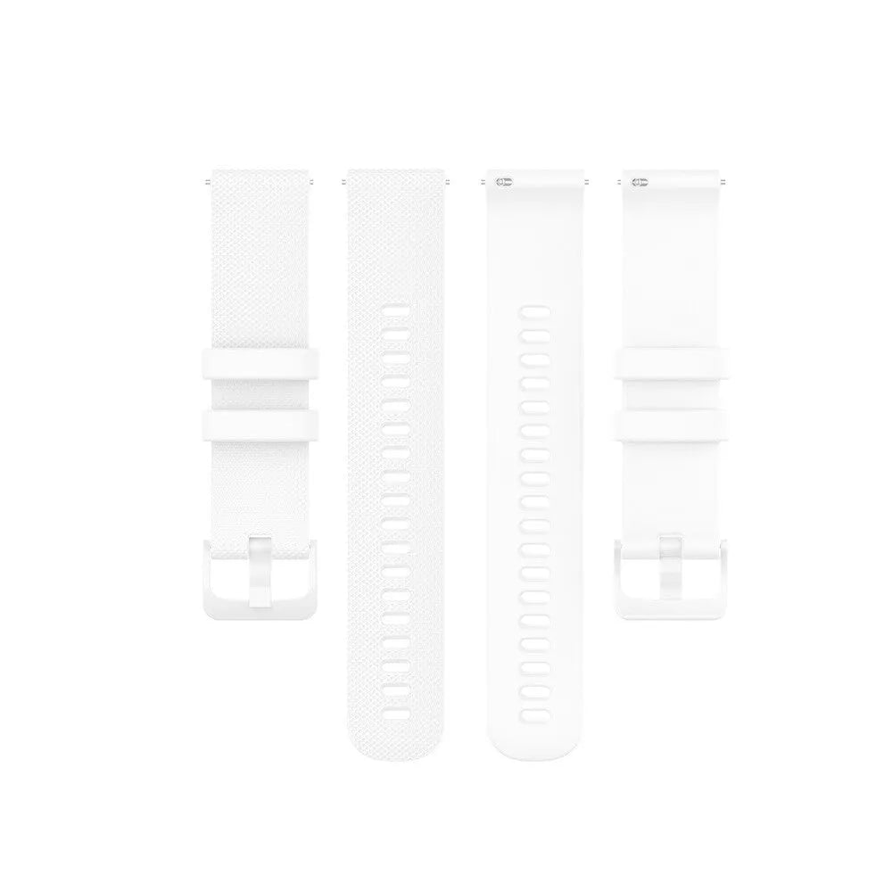 Premium Silicone Strap, laid flat, separate parts, top and underside view