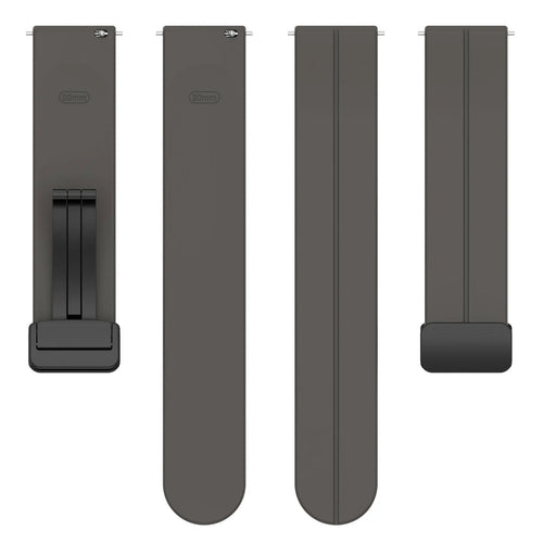 Coros Apex 42mm D-Buckle Silicone Strap (Dark Grey)