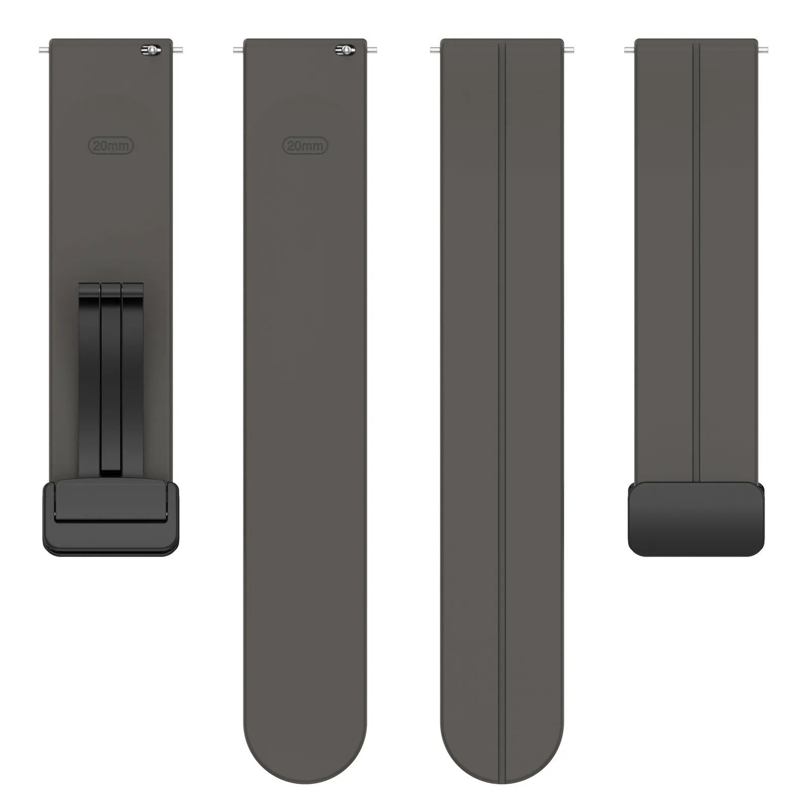 Coros Apex 42mm D-Buckle Silicone Strap (Dark Grey)