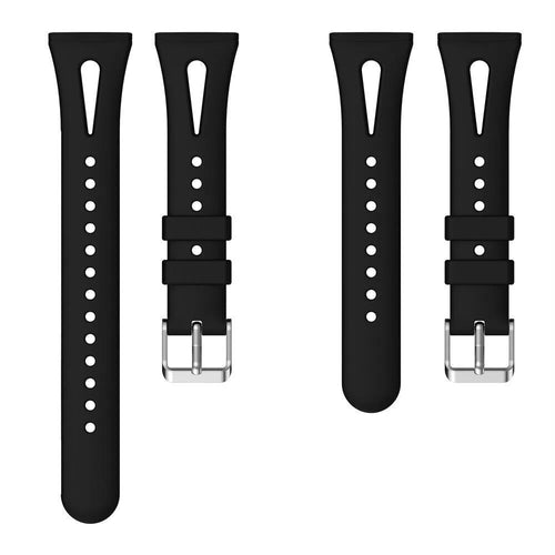 Silicone Strap 'Deluxe', laid flat, separate parts, top and underside view