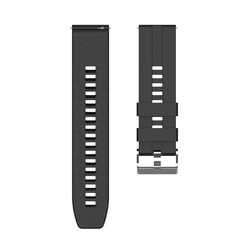 Silicone Strap 'Extreme', laid flat, separate parts, top and underside view