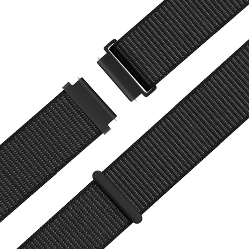 Nylon Loop Strap, black, laid flat, joined, 45° top view