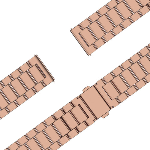 Steel Strap 'Classic', rose gold, laid flat, joined, 45° top view