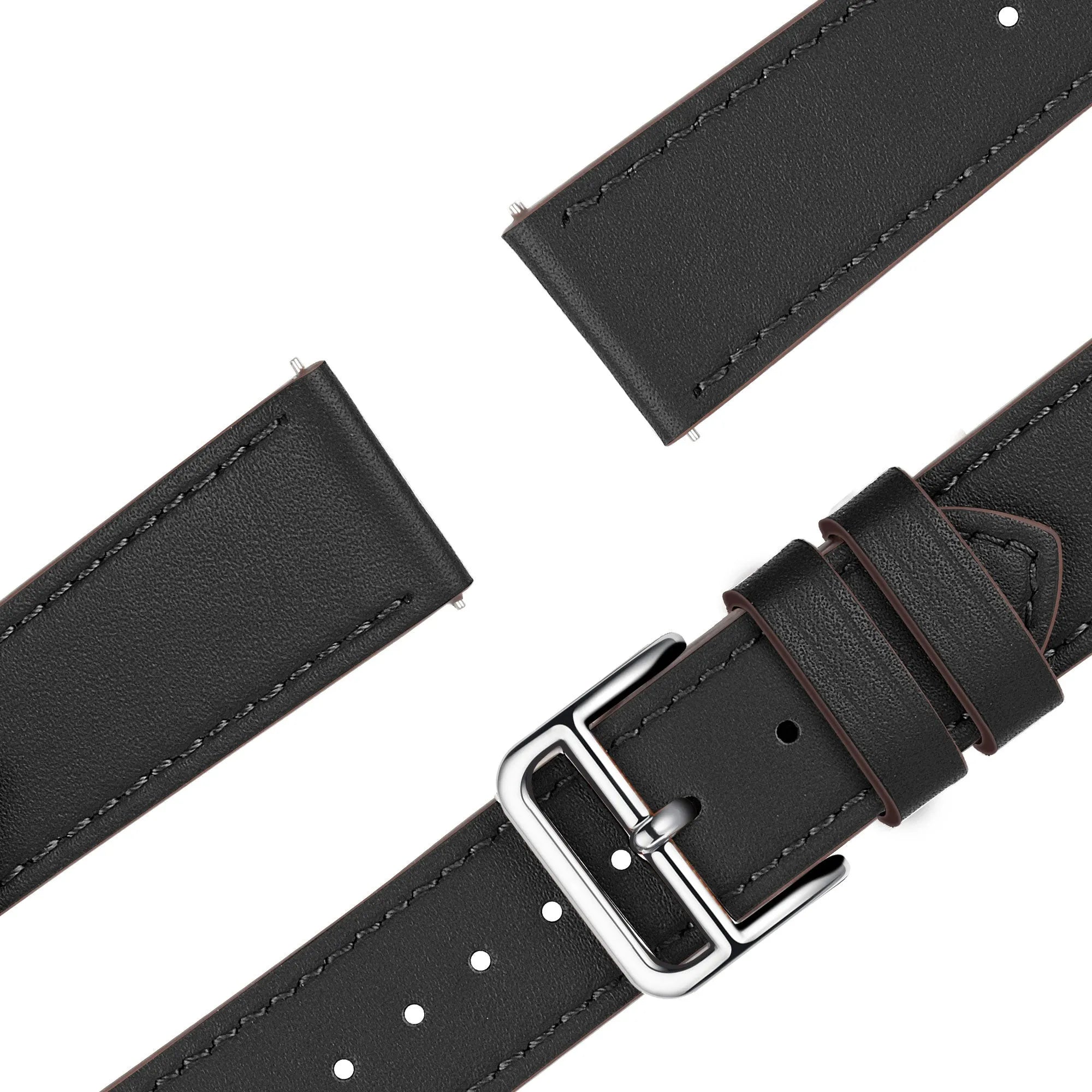 Bandz OnePlus Watch 3 Leather Strap 'Deluxe' (Black)