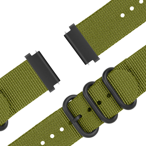 Bandz Huawei Watch 5 - 46mm Buckled Nylon Strap (Green)
