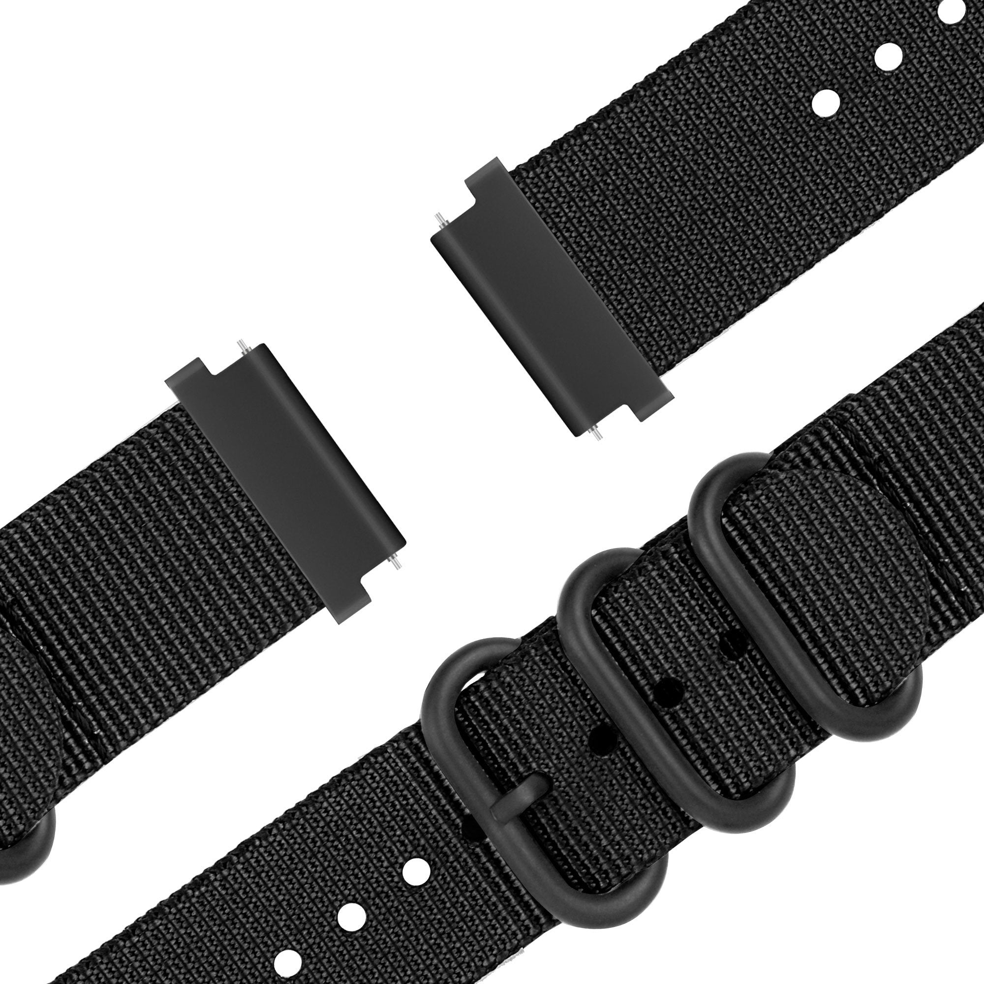 Bandz Correa nylon con hebilla Garmin Forerunner 645 (negro)