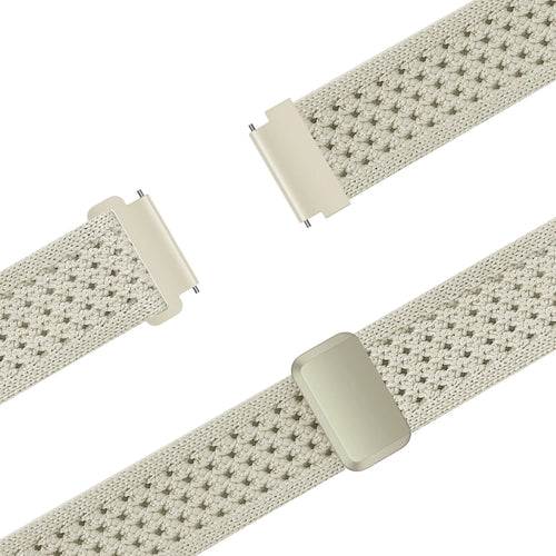 Vintage Nylon Strap, starlight, laid flat, joined, 45° top view