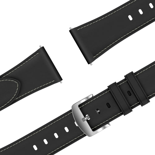 Bandz Actyve Smartwatch 20mm Leather Strap 'Easy Fit' (Black)