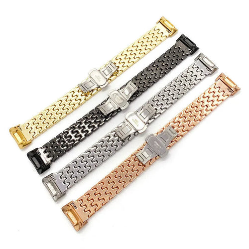 Steel Dragon Strap, rose gold, laid flat, joined, 45° top view