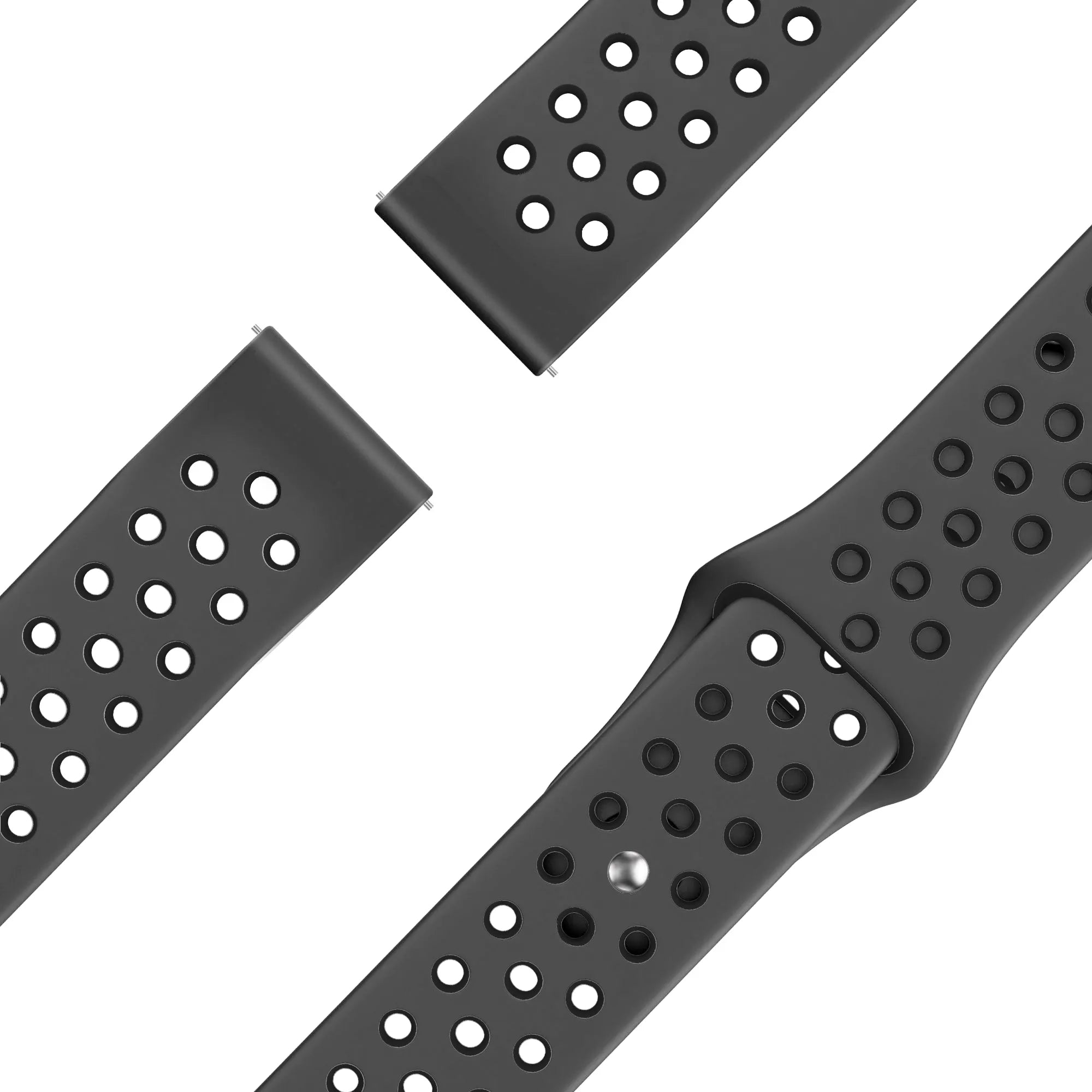 Bandz Garmin Forerunner 265 Sport Strap 'Deluxe' (Dark Grey/Black)