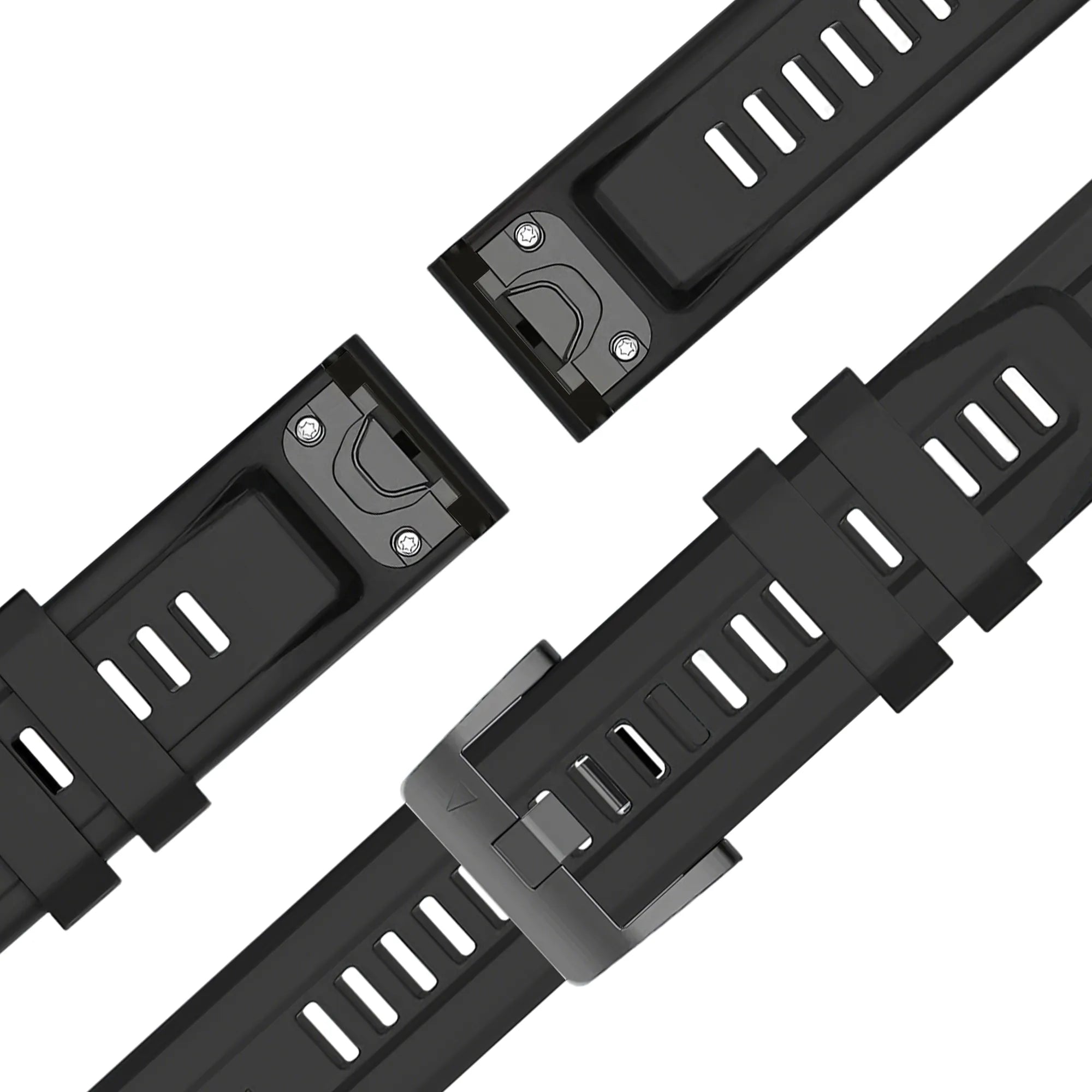 Bandz Correa silicona 'Classic' Garmin Quatix 3 / 6x / 7x Solar (negro)