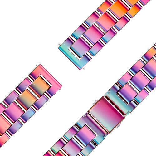 Steel Strap 'Classic', rainbow, laid flat, joined, 45° top view