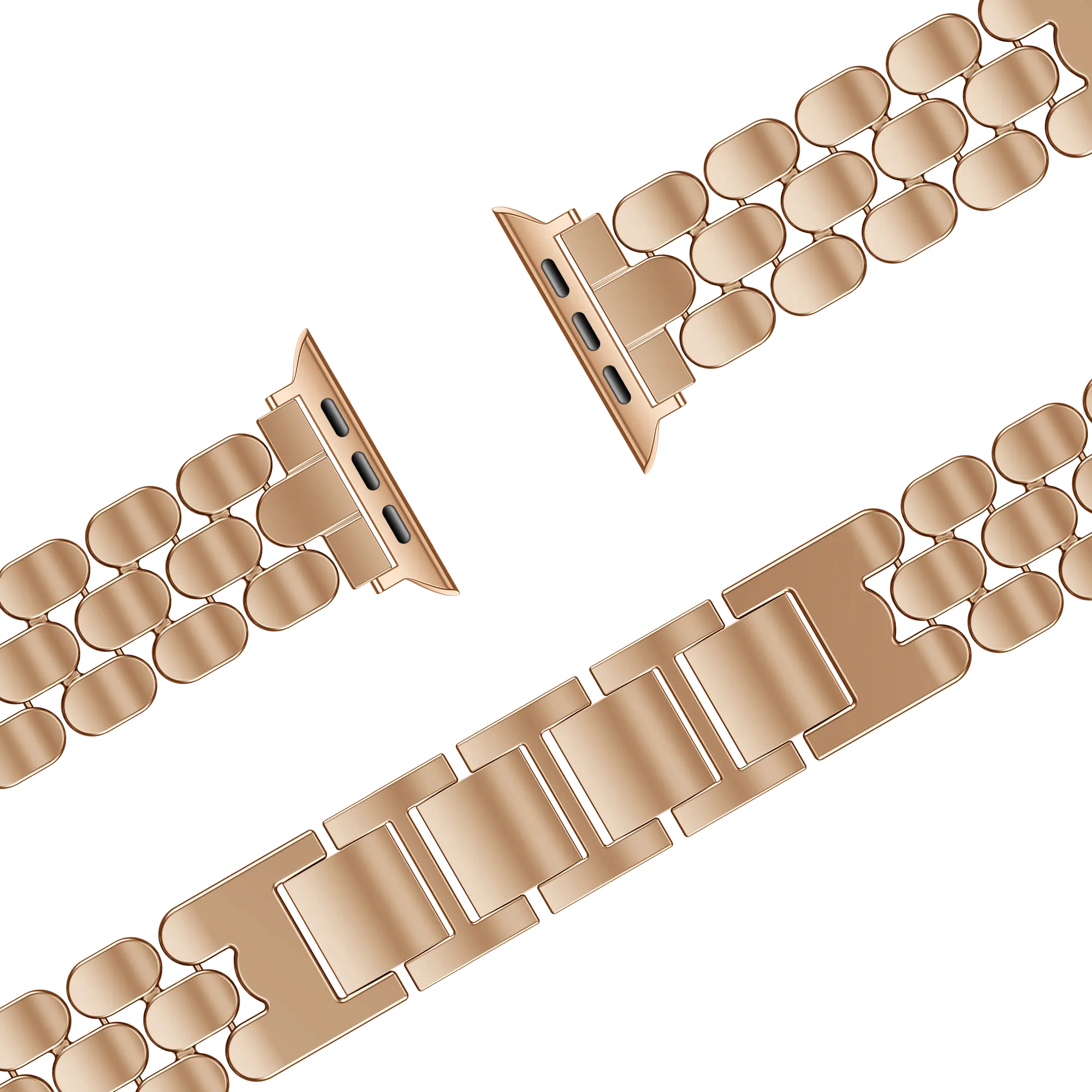 Bandz Apple Watch Steel Strap 'Oval' (Rose Gold)