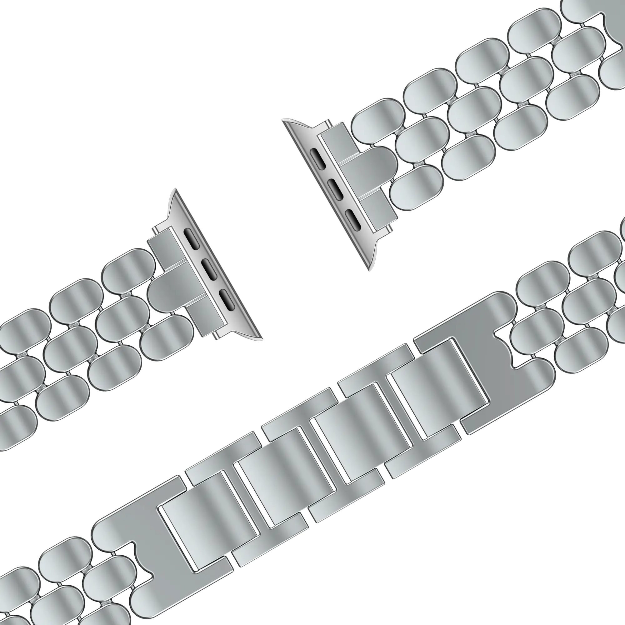 Bandz Apple Watch Steel Strap 'Oval' (Silver)