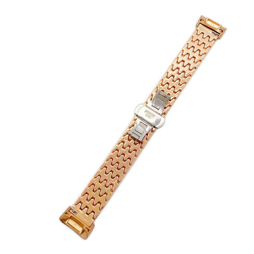 Steel Dragon Strap, rose gold, laid flat, joined, 45° top view