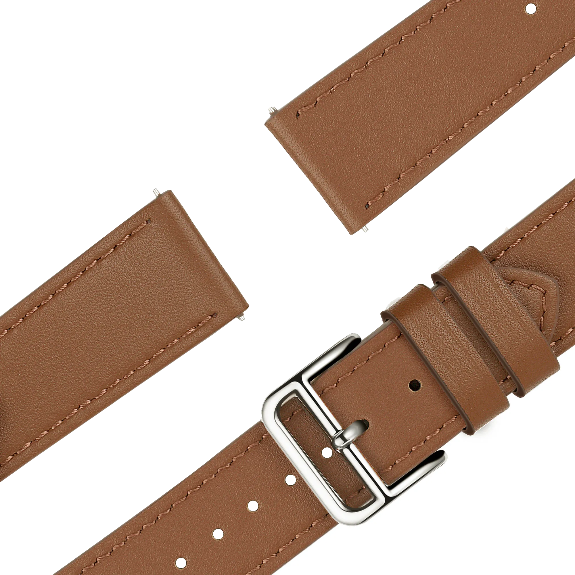 Bandz Garmin Forerunner 265s Leather Strap 'Deluxe' (Brown)