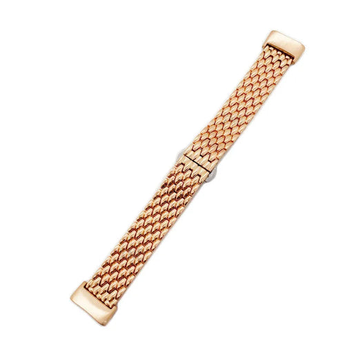 Steel Dragon Strap, rose gold, laid flat, joined, 45° top view