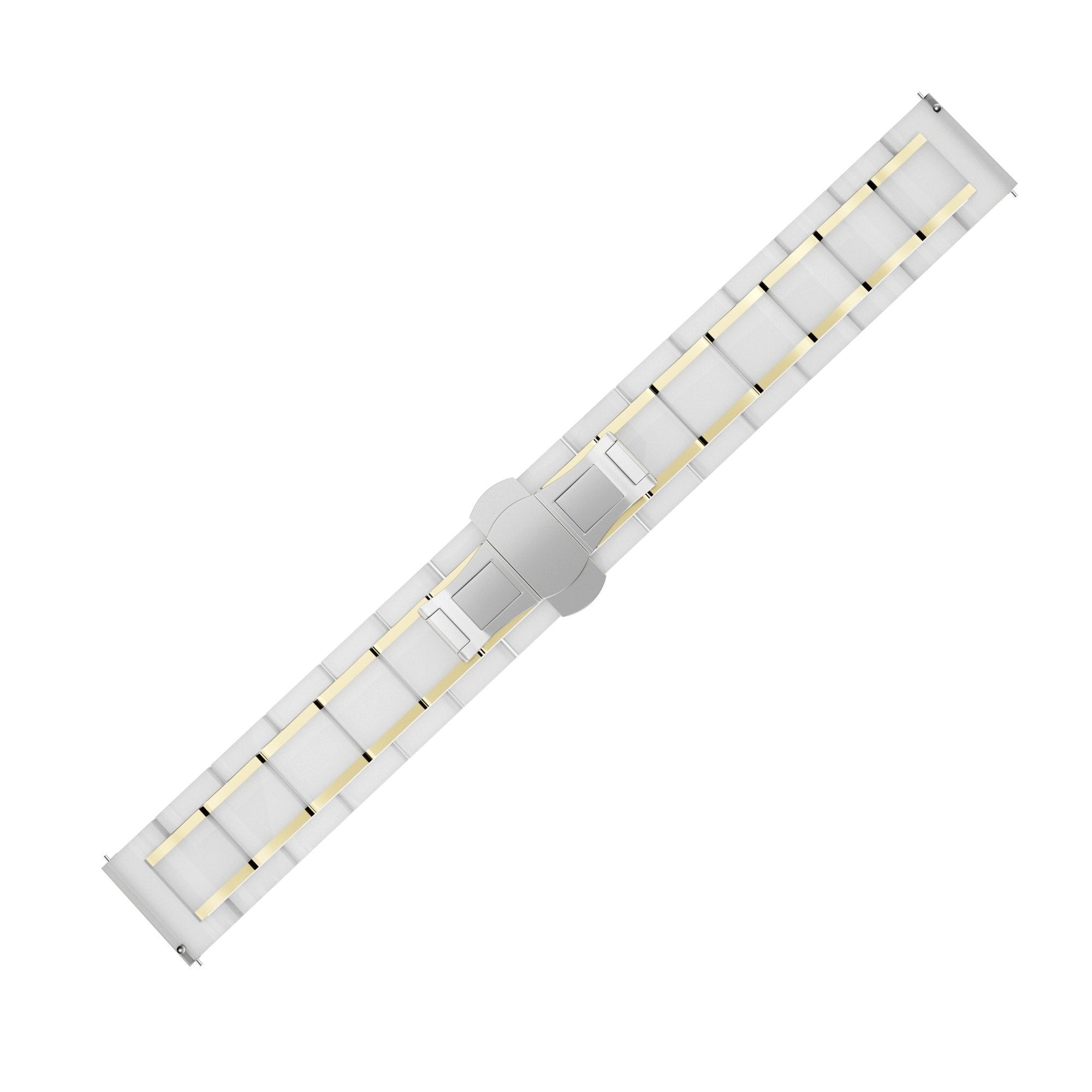Samsung Galaxy Watch 6 Classic 47mm Ceramic Link Strap (White/Gold)