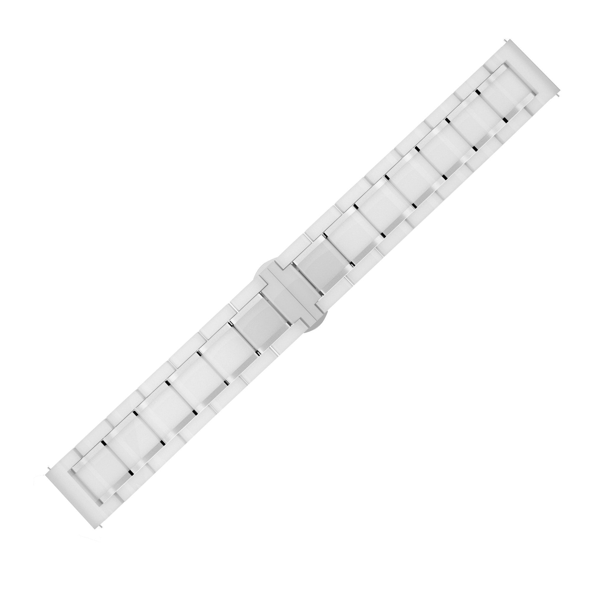 Correa ceramica con establones Samsung Galaxy Watch FE (blanco/plateado)